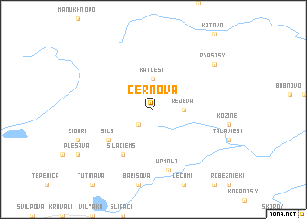 map of Černova