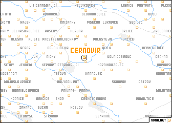 map of Černovír