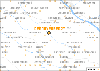 map of Cernoy-en-Berry