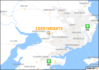 map of Cerny Heights