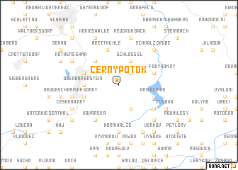 map of Černý Potok