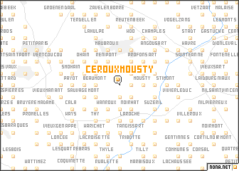 map of Céroux-Mousty