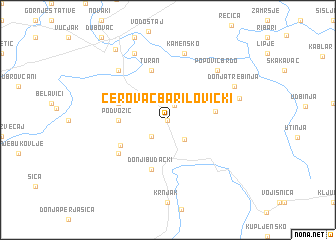map of Cerovac Barilovički