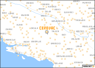 map of Cerovac