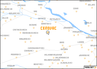 map of Cerovac