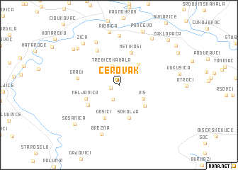 map of Cerovak