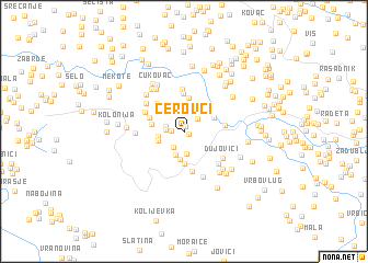 map of Cerovci