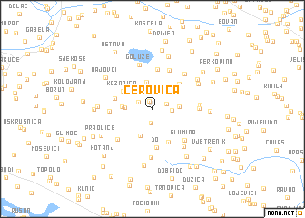 map of Cerovica