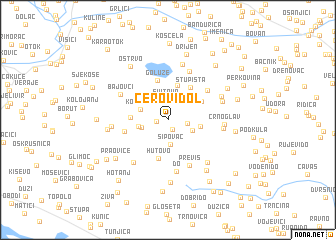 map of Cerovi Dol