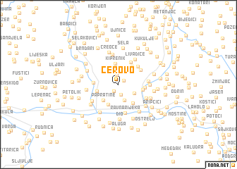 map of Cerovo