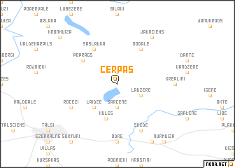 map of Cērpas