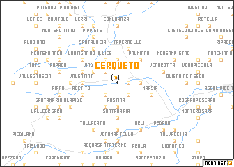 map of Cerqueto