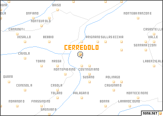 map of Cerredolo