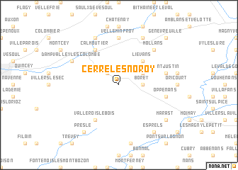 map of Cerre-lès-Noroy