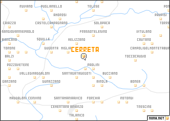 map of Cerreta