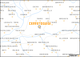 map of Cerreto Guidi