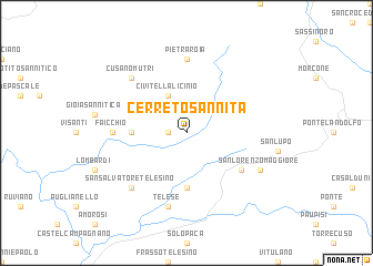 map of Cerreto Sannita