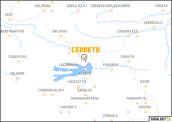 map of Cerreto