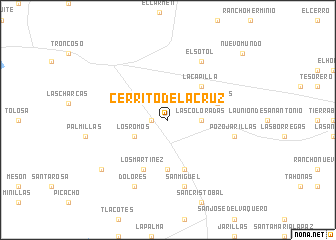 map of Cerrito de la Cruz