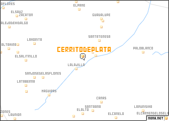 map of Cerrito de Plata