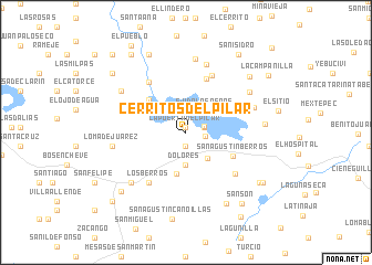 map of Cerritos del Pilar