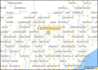 map of Cerro Agudo