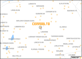 map of Cerro Alto