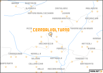 map of Cerro al Volturno