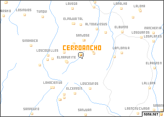 map of Cerro Ancho