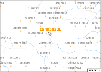 map of Cerro Azul