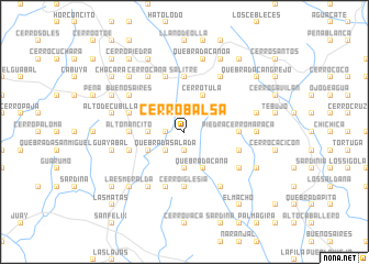 map of Cerro Balsa