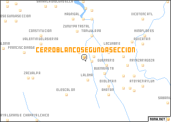 map of Cerro Blanco Segunda Sección