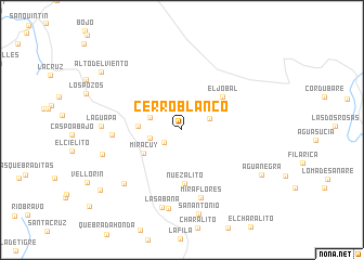 map of Cerro Blanco