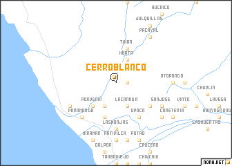 map of Cerro Blanco