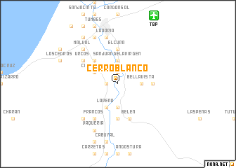 map of Cerro Blanco