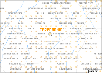 map of Cerro Bohío