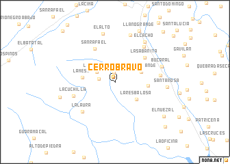 map of Cerro Bravo