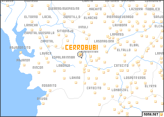 map of Cerro Bubí