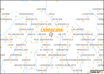 map of Cerro Caña