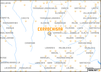 map of Cerro Chisna