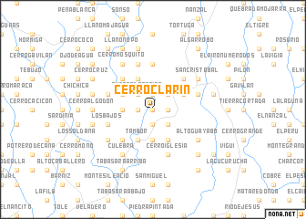 map of Cerro Clarín