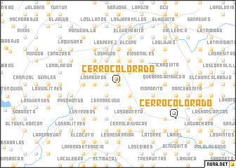 map of Cerro Colorado