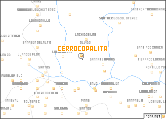 map of Cerro Copalita