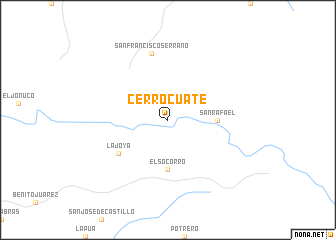 map of Cerro Cuate