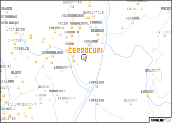 map of Cerro Curí