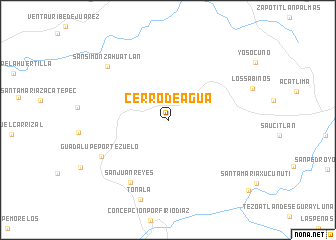 map of Cerro de Agua