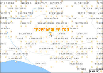 map of Cerro de Alfeição