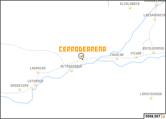 map of Cerro de Arena