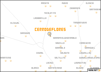 map of Cerro de Flores