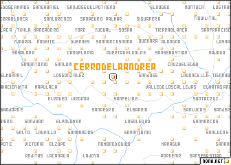 map of Cerro de La Andrea